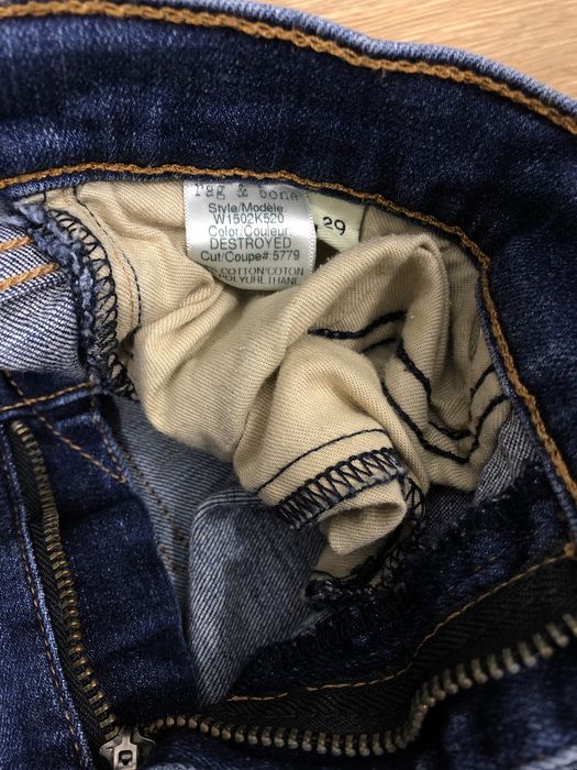 Rag & Bone Jean Destroyed Skinny roz. 29 damskie dżinsy premium