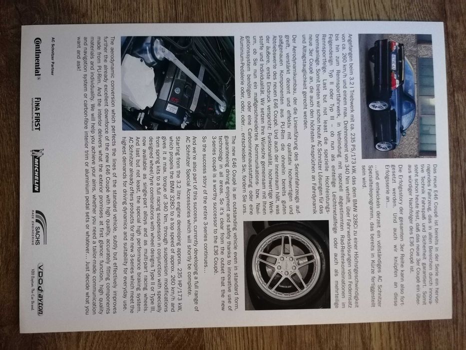 Prospekt AC Schnitzer BMW 3 E46 Coupe