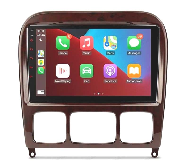 AUTO RÁDIO 9″ GPS ANDROID 13 MERCEDES CLASE S W220 98-05