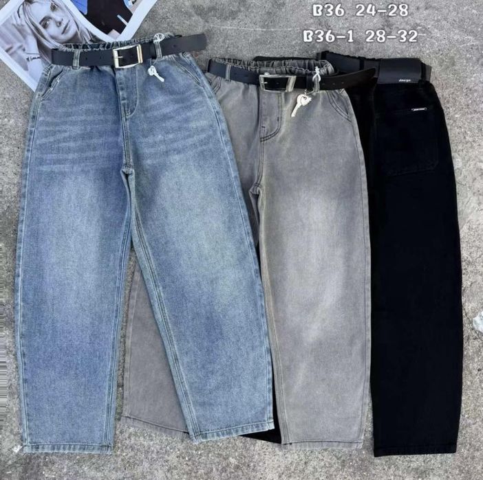 широкі сірі та голубі джинси бегі багі baggy серые широкие джинсы