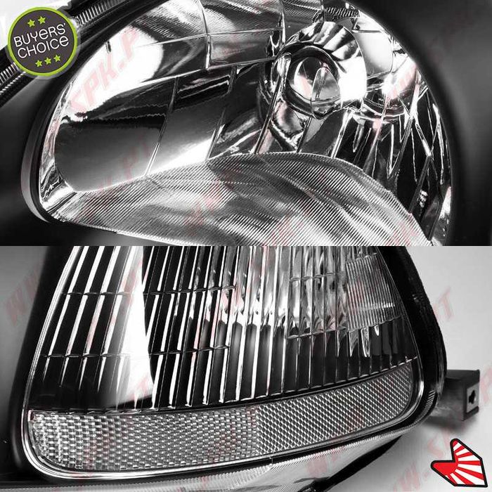 Faróis Frontais Honda Civic EK Pré-Facelift (96-98) – Fundo Negro