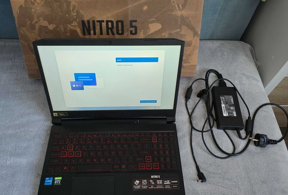 Zaopiekuj się mną Acer NITRO 5 i5/GeForceRTX 3050Ti 4GB/16GB RAM/512GB