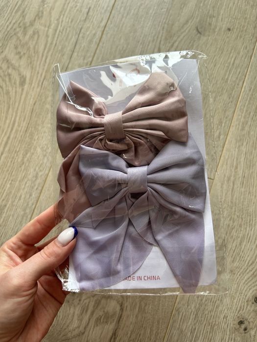 Spinki kokardki do włosów komplet dwie sztuki