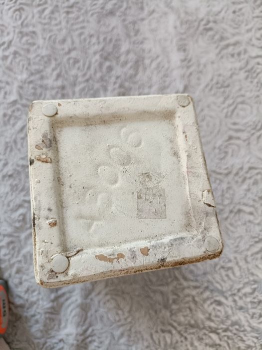 Flakon / wazon biało srebrny