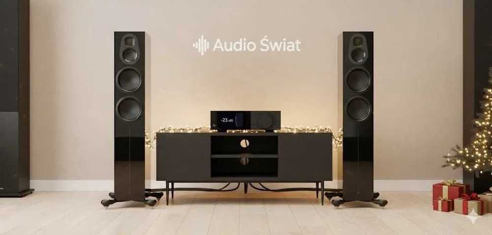 Kolumny Monitor Audio Gold 300 Wzmacniacz Lyngdorf TDAI-2210 Zestaw Salon Audio Świat Gwarancja