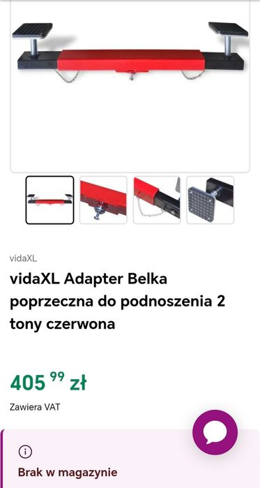 NOWY Adapter Belka poprzeczna do podnoszenia 2 tony