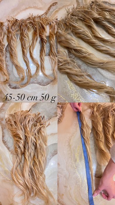 Wlosy doczepiane przedluzane blond