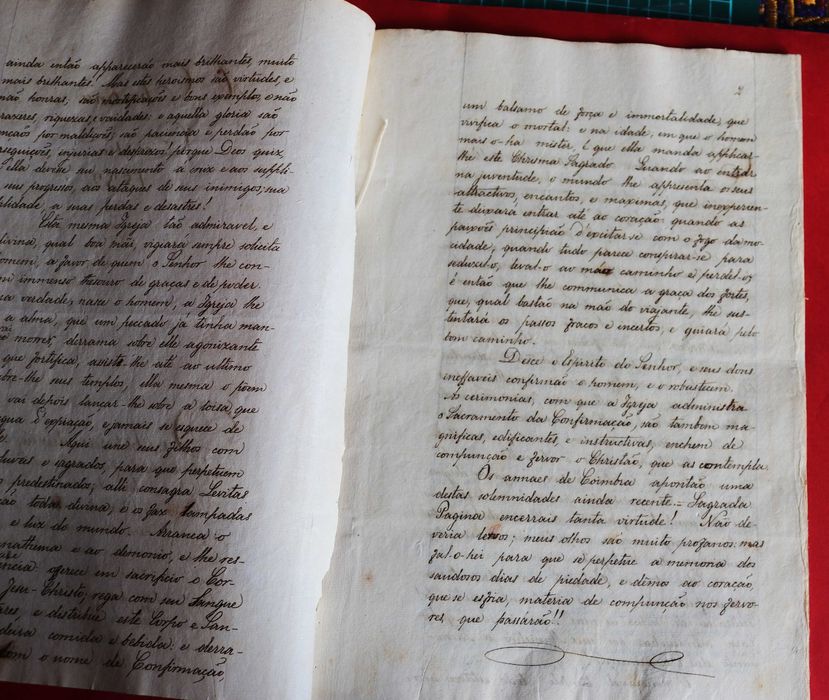 A Chrisma em Coimbra 1832, manuscrito