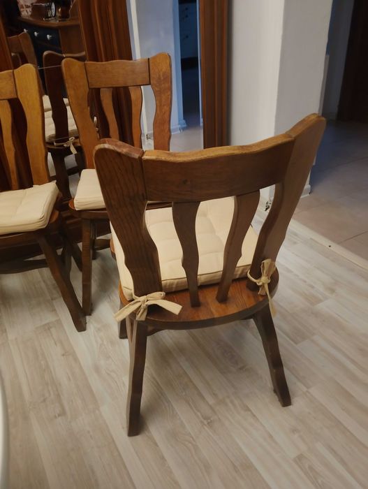 Drewniane dębowe krzesła 6szt