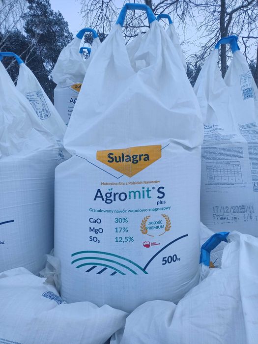 Agromit S, wapno siarka magnez, wapno z siarką i magnezem 500KG