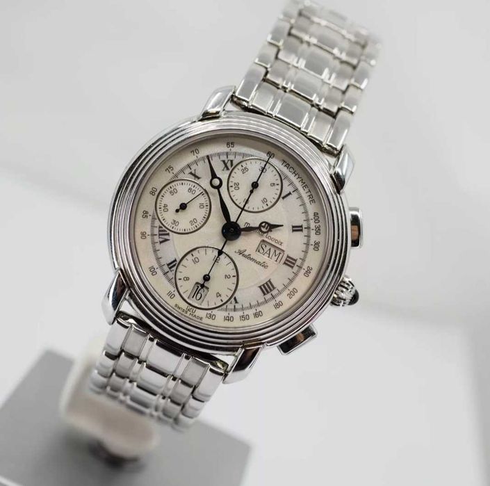 Maurice Lacroix- Automatic 25 Date, "Blue" Tachometr, Szafir, Papiery