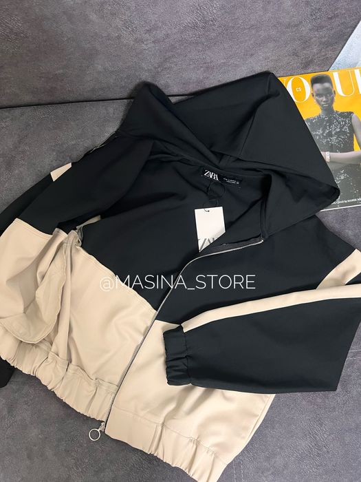 Новий костюм Zara XS худі штани прогулянковий спортивний чорний Зара