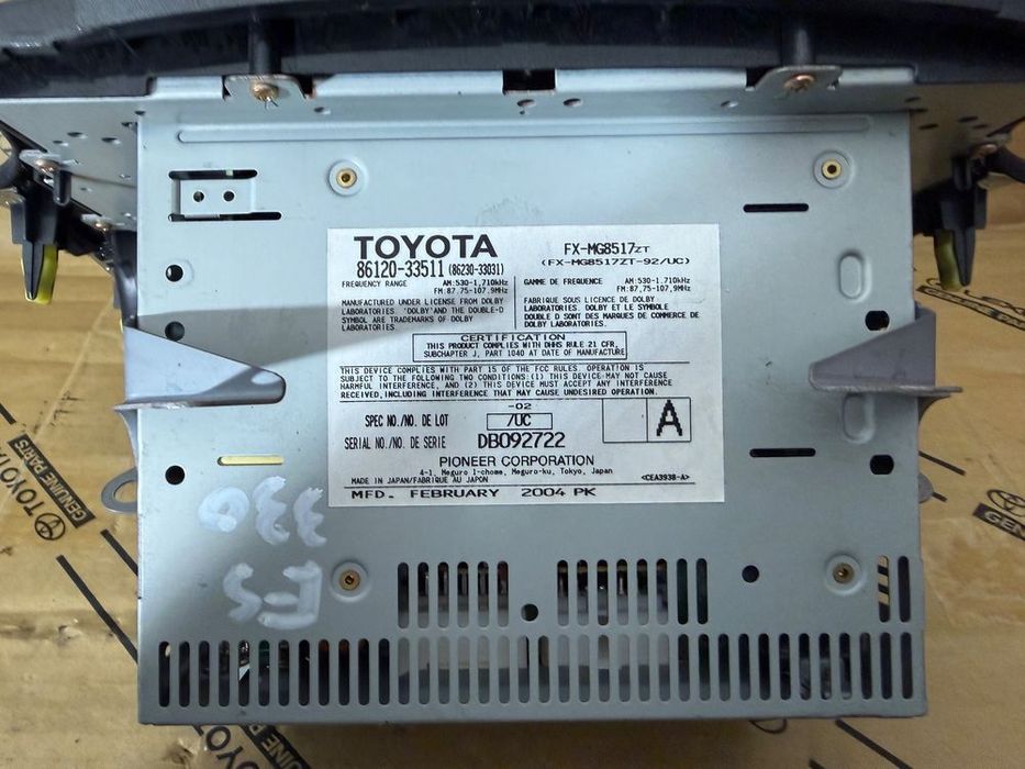 radio lexus es330 04-06r. nr. 86120-33511.