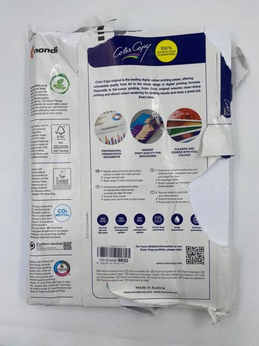 outlet papier biurowy mondi format a3 120 g/m2 125 arkuszy opis