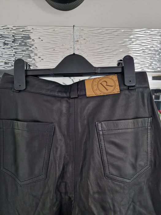 Spodnie slim fit skórzane Rage Age 36 skora naturalna Aster 1 motocykl