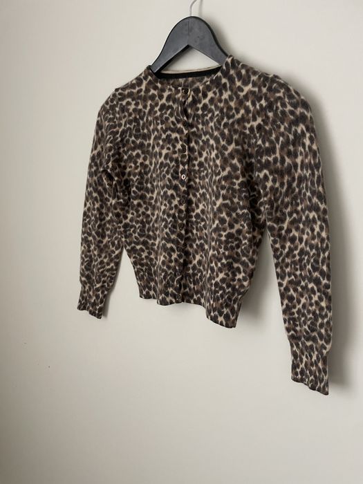 Вовняний кардиган в принт лео xs zara стиль