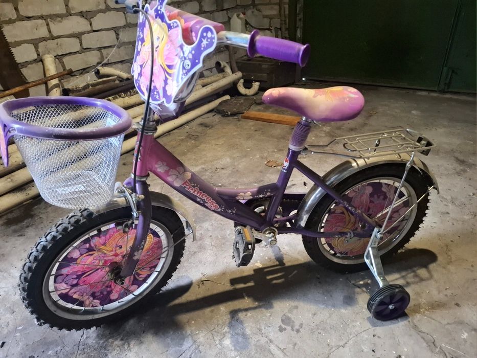 Велосипед дитячий 16" Princess у стані нового + бокові колеса