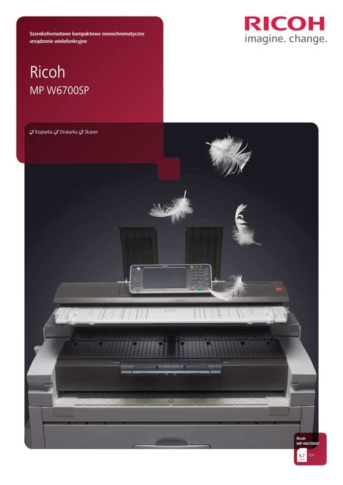 Sprzedam urządzenie wielkoformatowe A0  RICOH MPW 6700sp