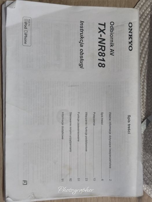 Amplituner Onkyo TX-NR818 bez wady DSP