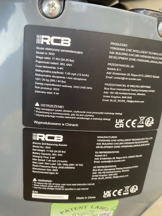Deskorolka elektryczna RCB 8,5’ nowa