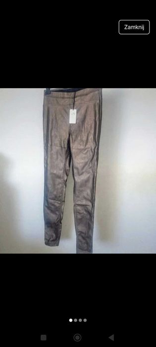 Leginsy woskowe, nowe z metką , skórzane