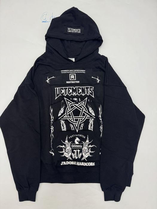 Лонгслив худи Vetements Hardcore Restricted black L XL: 2 900 грн