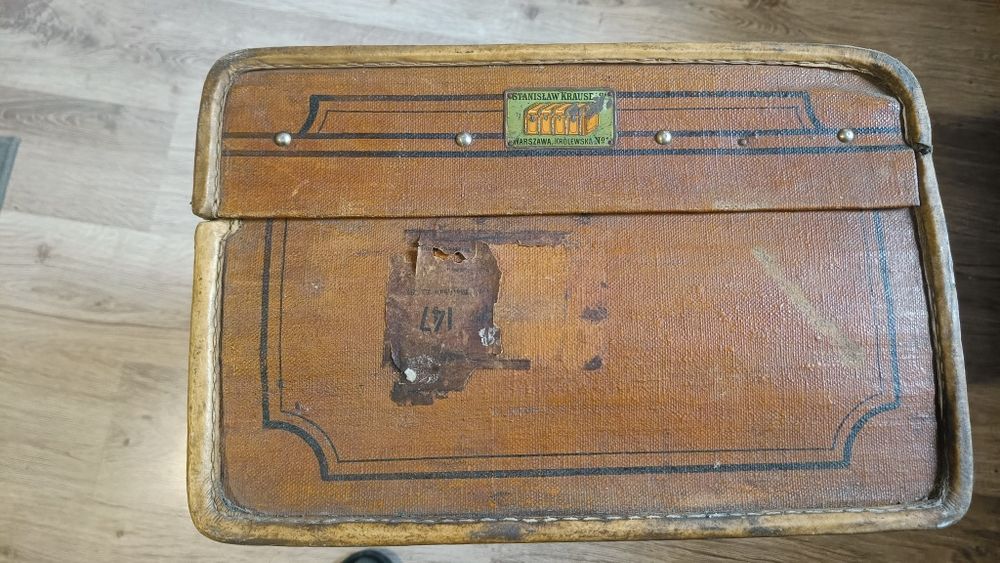 Starą walizka Stanisław Krause Warszawa kufer starocie