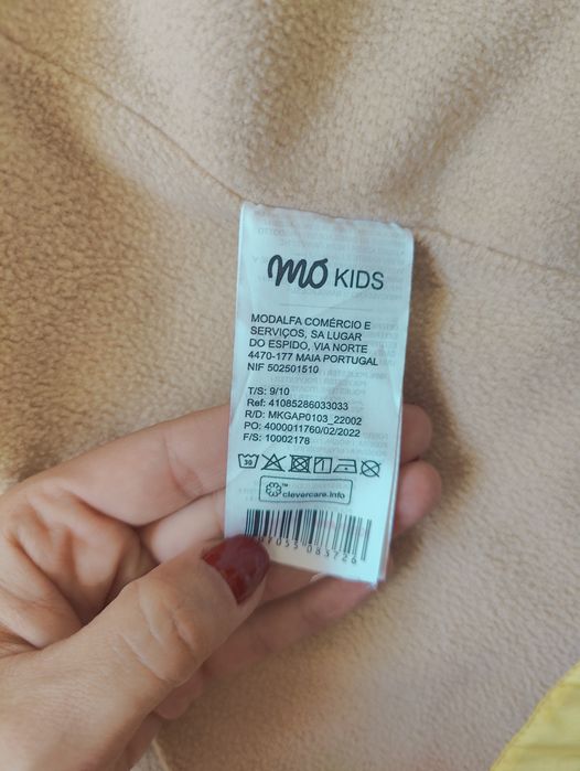 Casaco menina amarelo