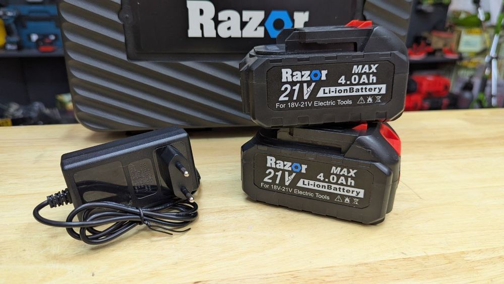 Аккумуляторная Болгарка Razor BLB-125 +2шт 4.0Ah +З.у+Кейс Очки Перчат