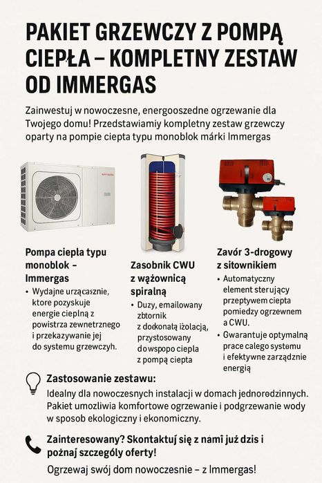 Pompa ciepła Immergas Magis M8 EH3 kompleksowa kotłownia