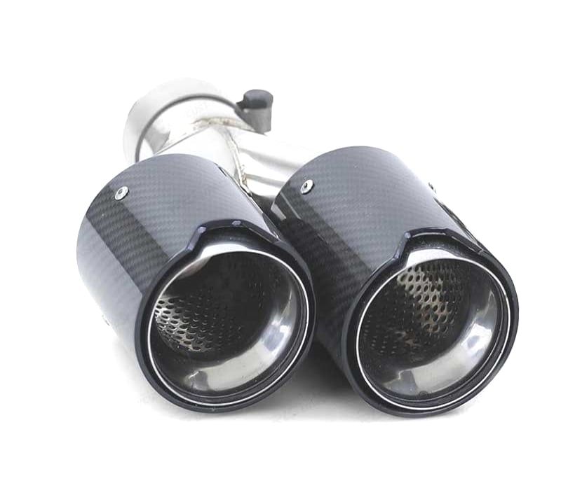PONTEIRA DE ESCAPE ESQUERDA BMW LOOK M PERFORMANCE CROMADO CARBONO