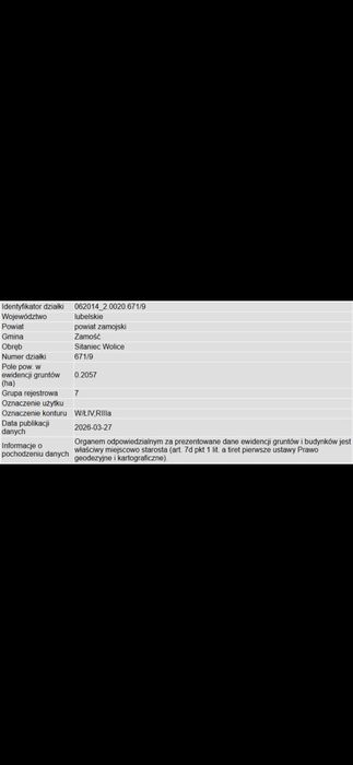 Działka 20 arów położona w pięknej okolicy