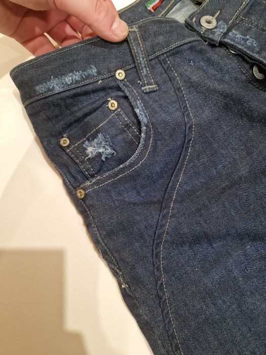 Spodnie Please  dżinsy z dziurami roz,M,38,36,S  jeansowe przetarciami