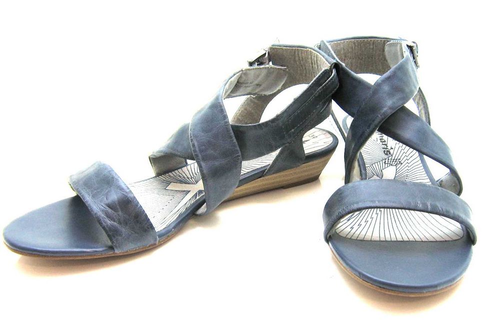 TAMARIS Sandały Damskie  NIEBIESKIE Skórzane  Klasyczne 39