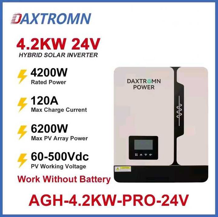 Гібридний інвертор Daxtromn AGH-4.2KW Pro. 24в.