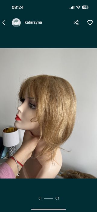 Peruka 100% wlosy naturalne balejaz