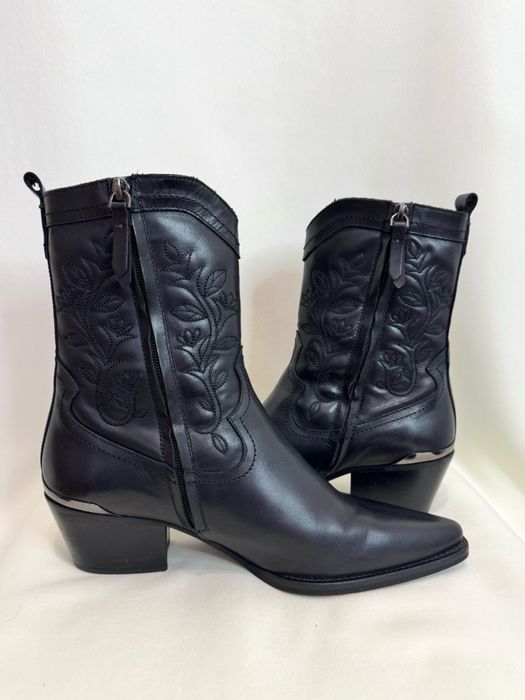 Шкіряні черевики козаки Massimo Dutti (Іспанія), р. 38 (37)