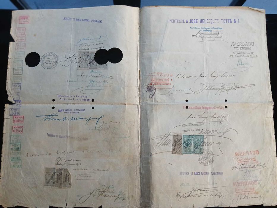 Acções da Companhia Nacional de Navegação - 1918 / 1926