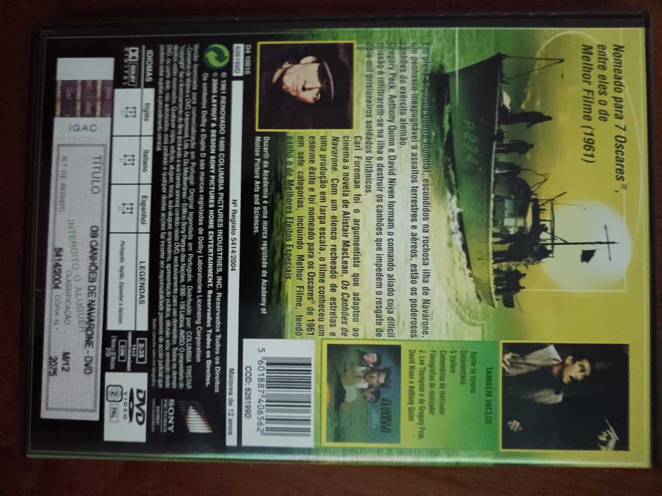filme dvd original - os canhoes de navarone