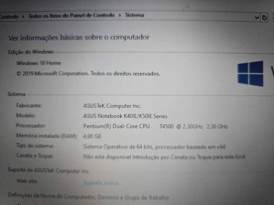 Portátil Asus K50IE