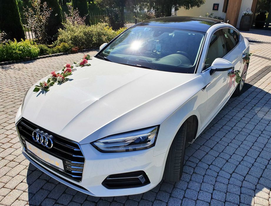 Audi A5 do ŚLUBU - Białe Auto z Kierowcą Katowice Śląsk  Wolne Terminy