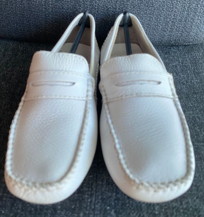 Sapato Mocassim em pele genuína brancos nº35-36