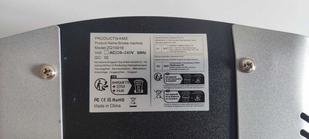 Wytwornica dymu 1200W LED RGB bez pilota DJ klub impreza