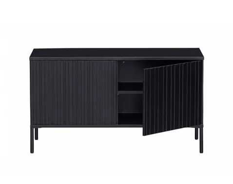 Czarna komoda sosnowa pod tv malowana samodomyki