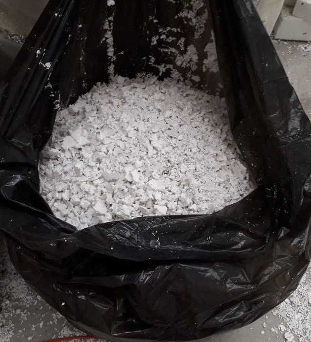 Ocieplenie podłogi granulat styrobeton styropian poliuretan 330L worki