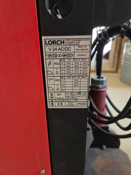 Spawarka Tig  Lorch V 24  AC/DC  250 A aluminium , stal , nierdzewka