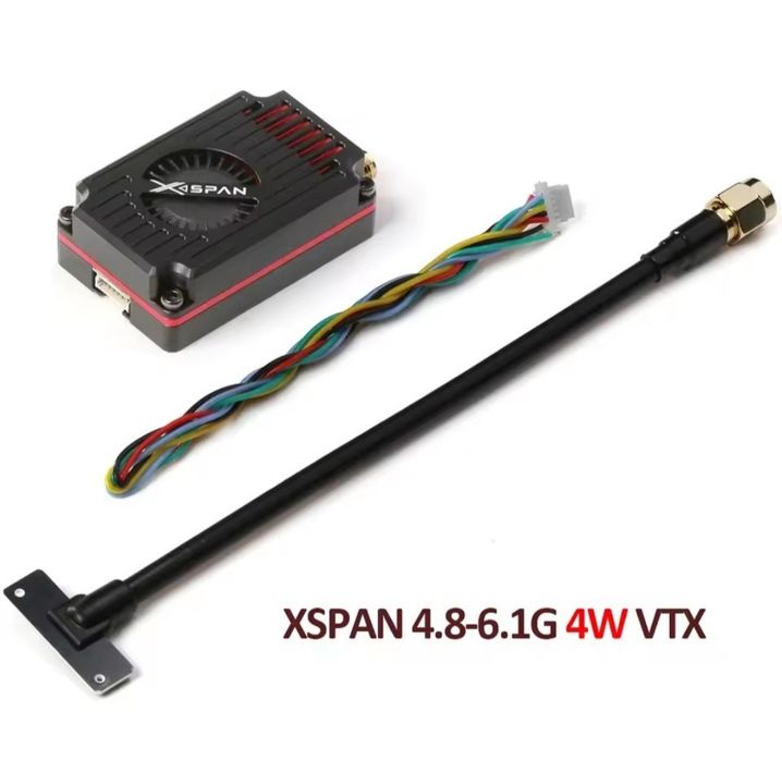 RUSHFPV XSPAN 4.8–6.1G 4W VTX відеопередавач FPV + антена