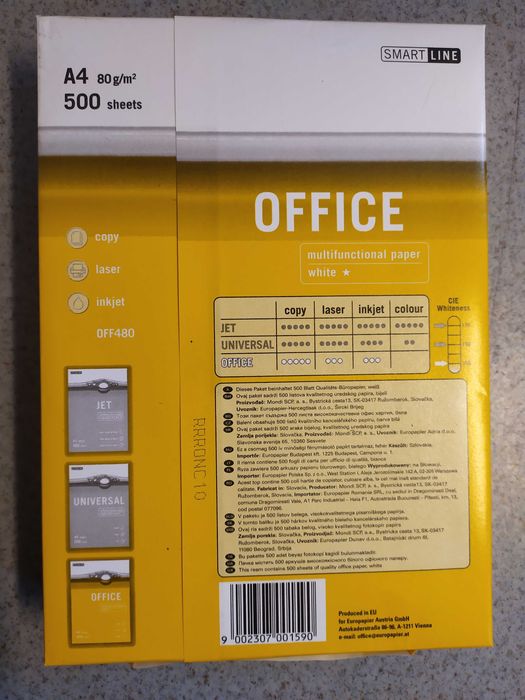 Papier ksero drukarka do pisania A4 80g 500 arkuszy biały kilka ryz