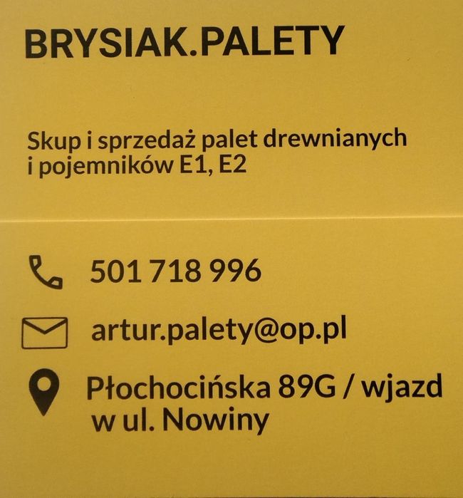 Nowy Skup i Sprzedaż palet pojemników e2 palet h1 Warszawa ul Płochoci