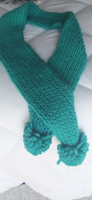 cachecol como novo, esverdeado/azulado